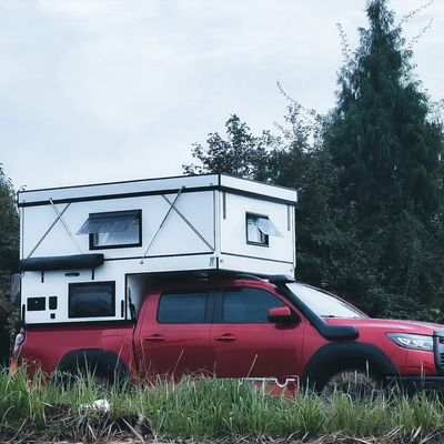 Estrutura em alumínio Stadard Camper Top com rack para F150 Hard Camper Shell Pickup