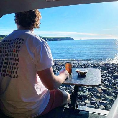 Assento interior de carro de madeira, encosto de costas, assento traseiro dobrável, mesa com mesa giratória