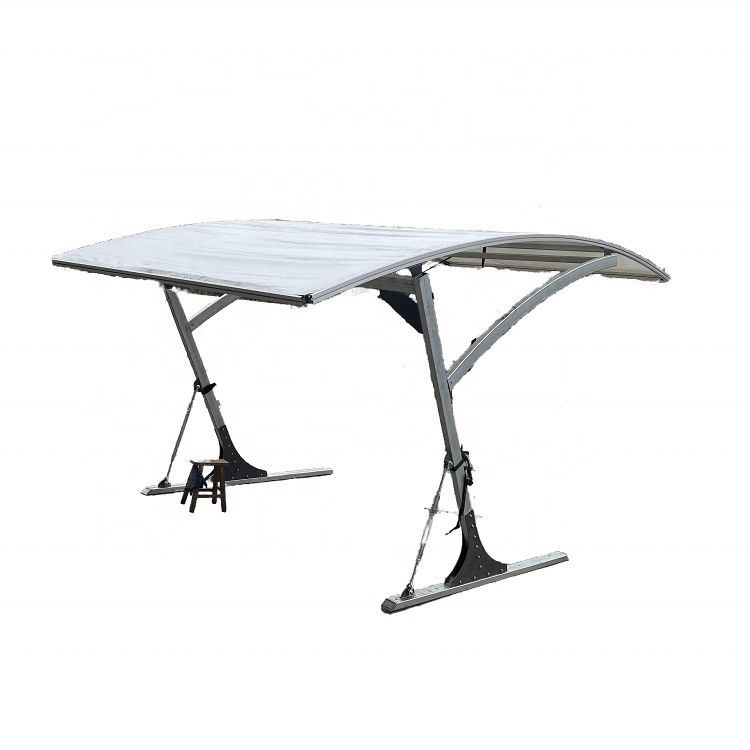 Garagem de carro dobrável de viga de aço galvanizado com armação pesada e cobertura cinzenta do carport