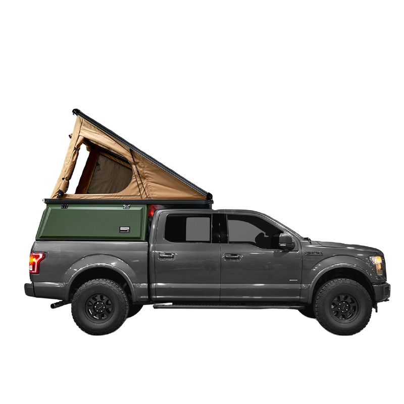 Acampem e durmam de forma eficiente em sua Tundra 2016 com um Tacoma Camper Shell personalizado